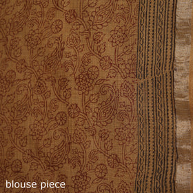 Bagh Hand Block Print Natural Dyed Kota Doria Cotton Saree 33