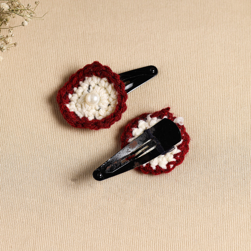 Handcrafted Crochet Tik-Tak Hair Clip (set of 2) 14