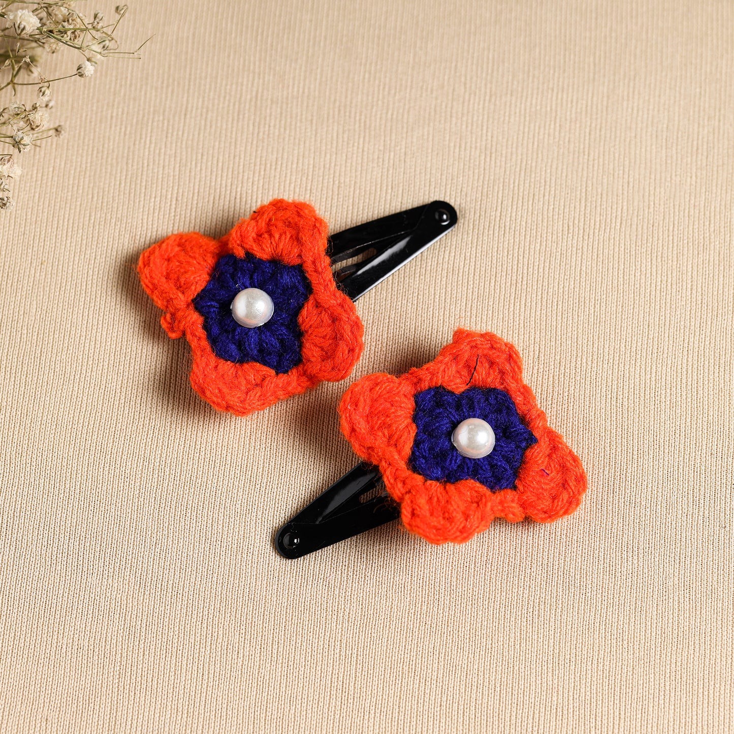 Handcrafted Crochet Tik-Tak Hair Clip (set of 2) 15