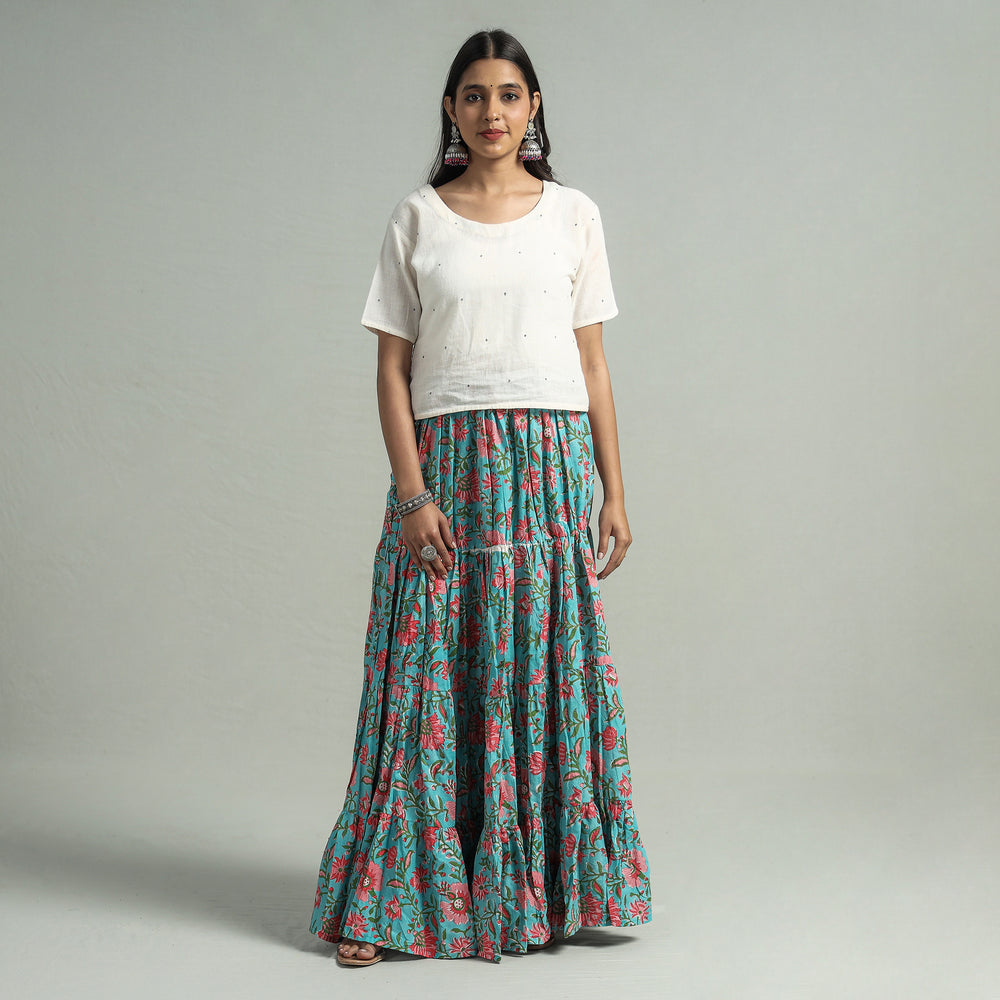 sanganeri long skirt 