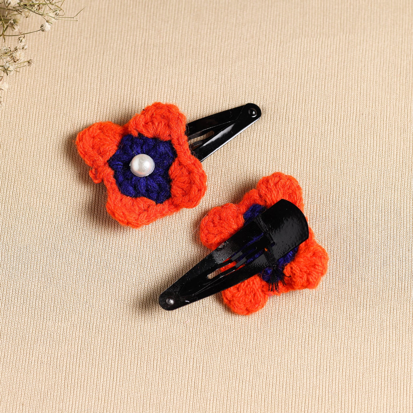 Handcrafted Crochet Tik-Tak Hair Clip (set of 2) 15