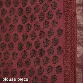 Bagh Hand Block Print Natural Dyed Kota Doria Cotton Saree 34