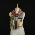 Bengal Kantha Handwork Patchwork Reversible Silk Stole 78