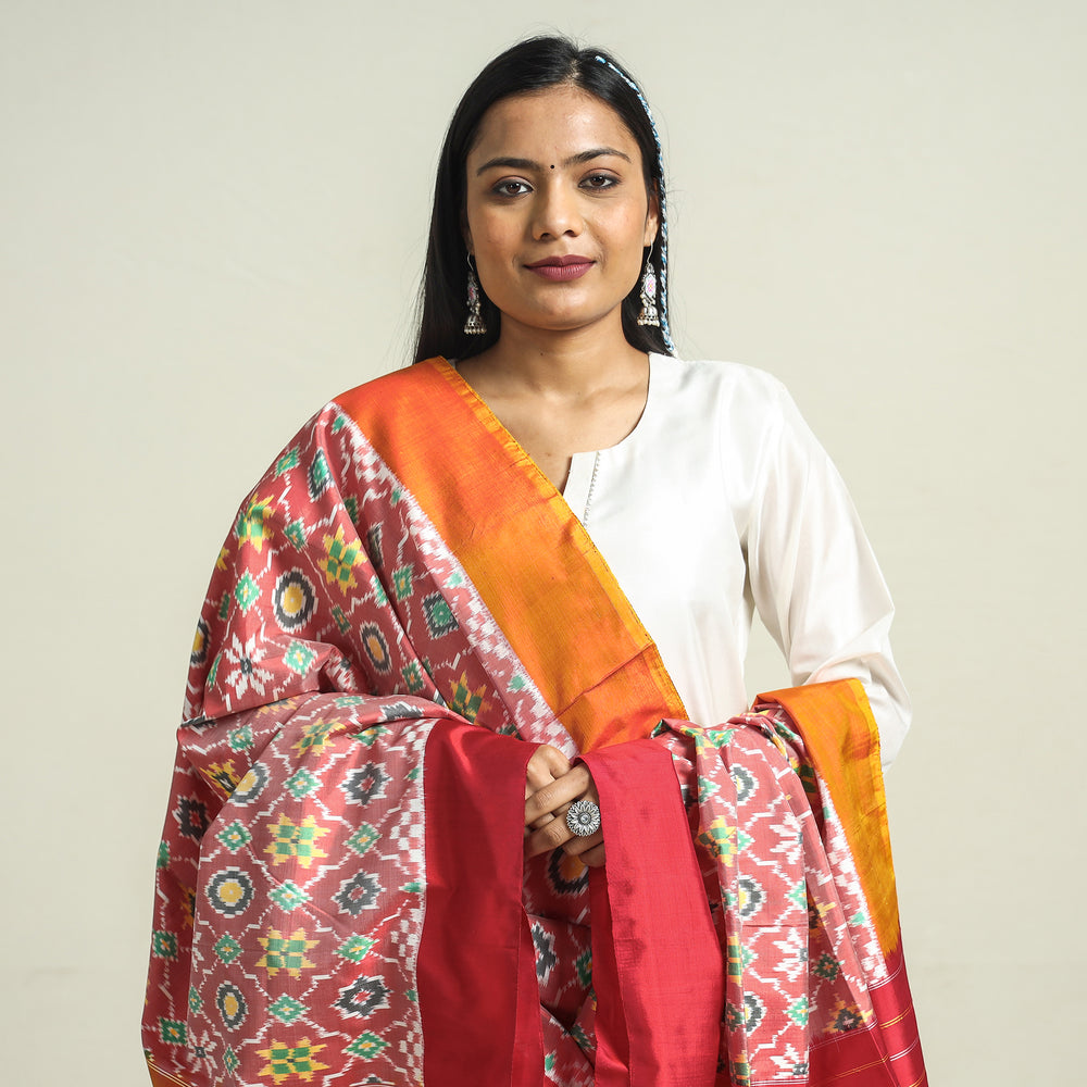 ikat silk dupatta