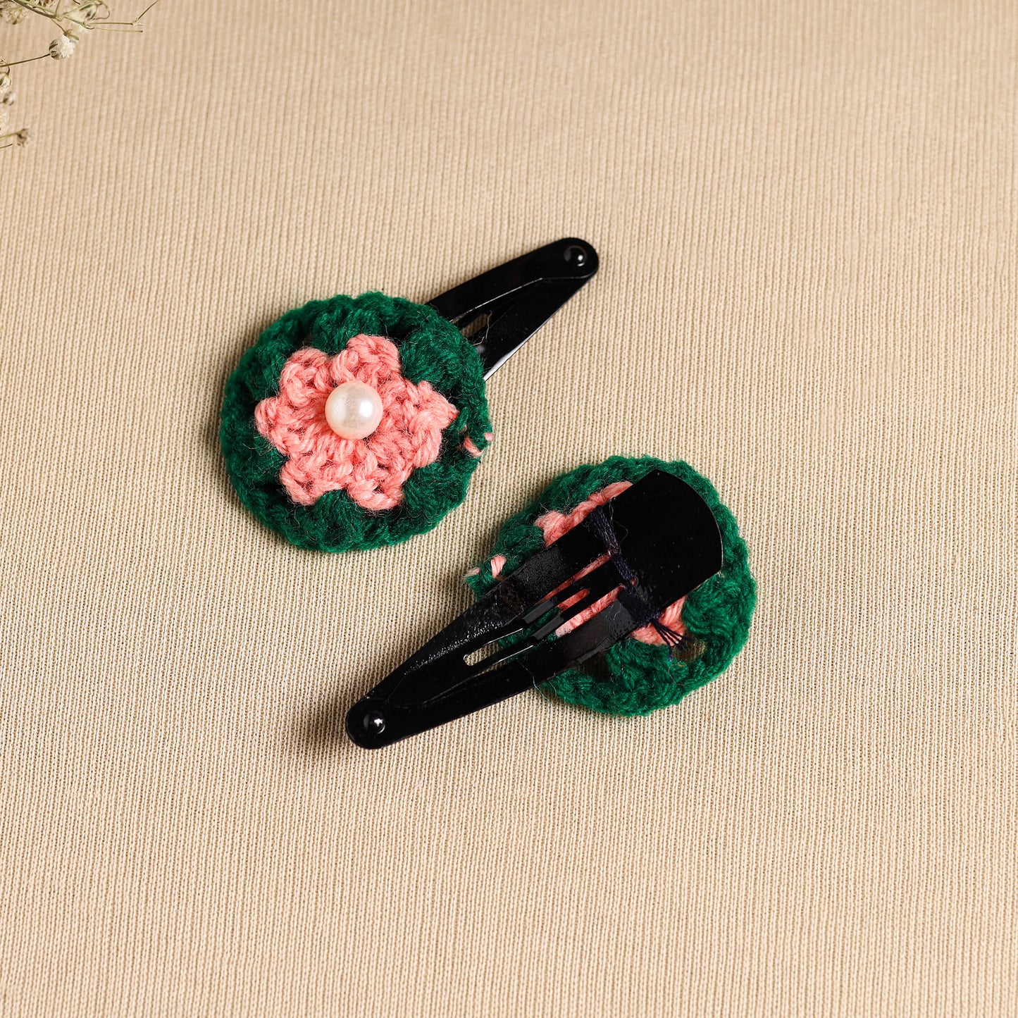 Handcrafted Crochet Tik-Tak Hair Clip (set of 2) 16