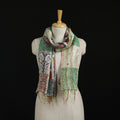 Bengal Kantha Handwork Patchwork Reversible Silk Stole 79