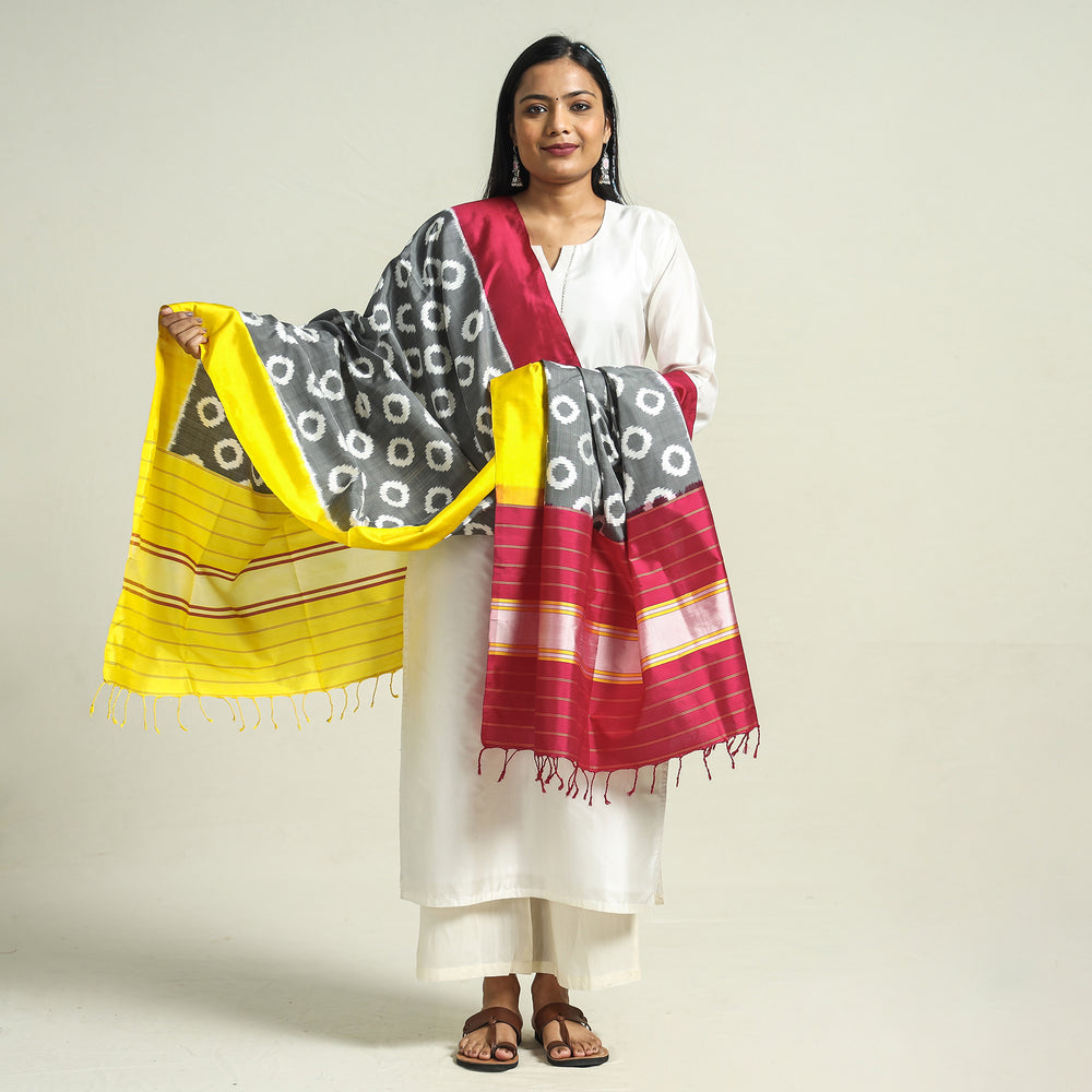 ikat silk dupatta