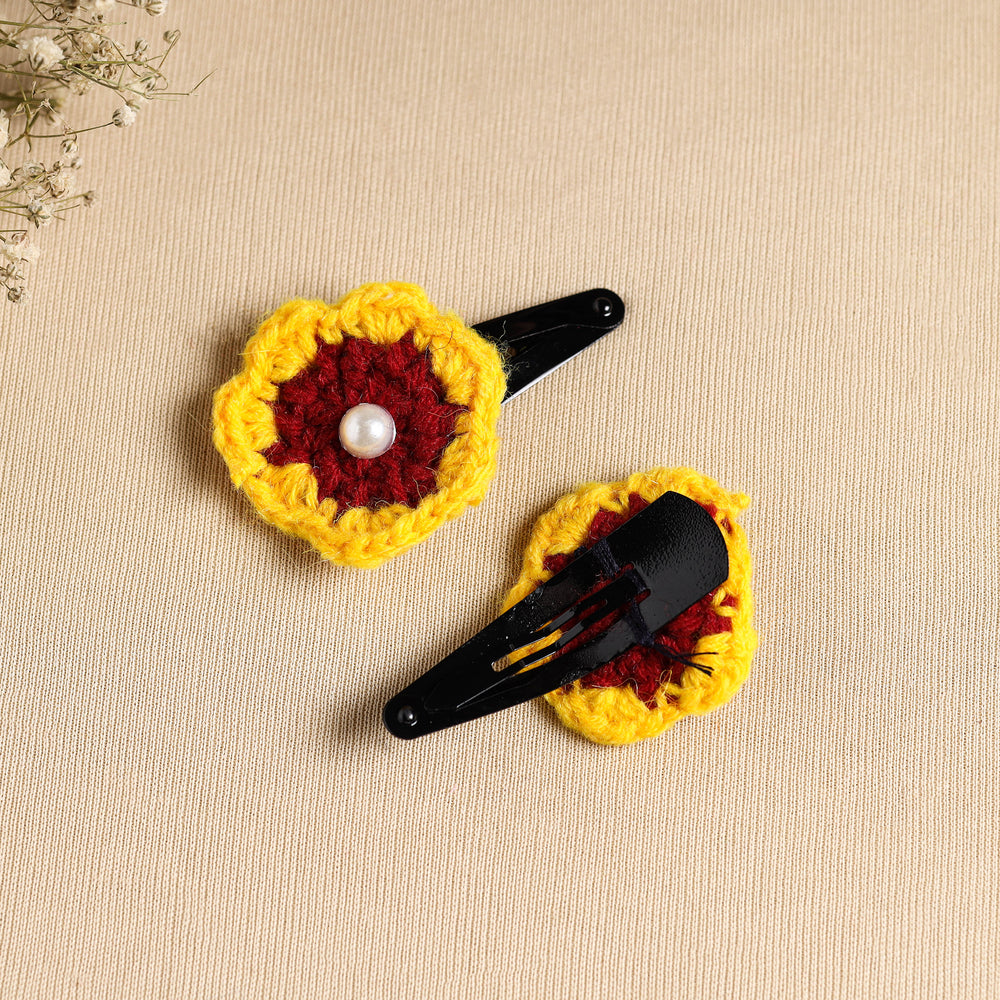 Handcrafted Crochet Tik-Tak Hair Clip (set of 2) 17