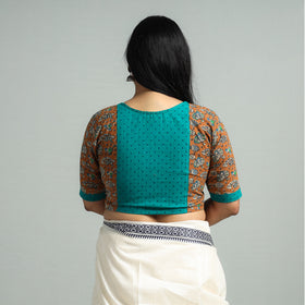 Buy Kalamkari Printed Cotton Stitched Blouse Online at iTokri.com