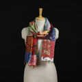 Bengal Kantha Handwork Patchwork Reversible Silk Stole 81