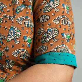 Buy Kalamkari Printed Cotton Stitched Blouse Online at iTokri.com