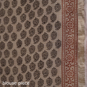 Bagh Hand Block Print Natural Dyed Kota Doria Cotton Saree 35