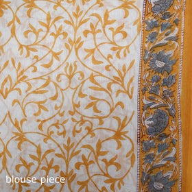 Sanganeri Hand Block Print Pure Mul Cotton Ready To Wear Saree  15