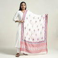  Bolpur Kantha Embroidery Cotton Handloom Dupatta with Tassels Online at iTokri.com