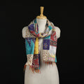 Bengal Kantha Handwork Patchwork Reversible Silk Stole 85
