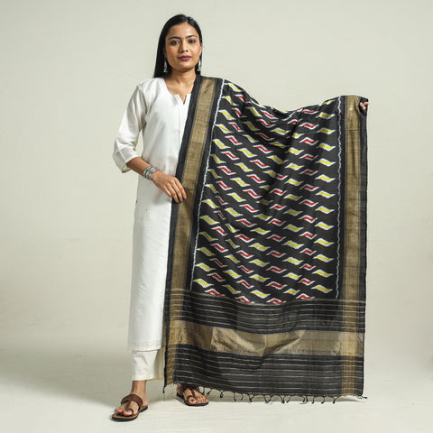 ikat silk dupatta