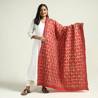 kantha embroidery silk dupatta