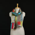 Bengal Kantha Handwork Patchwork Reversible Silk Stole 89