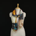Bengal Kantha Handwork Patchwork Reversible Silk Stole 90