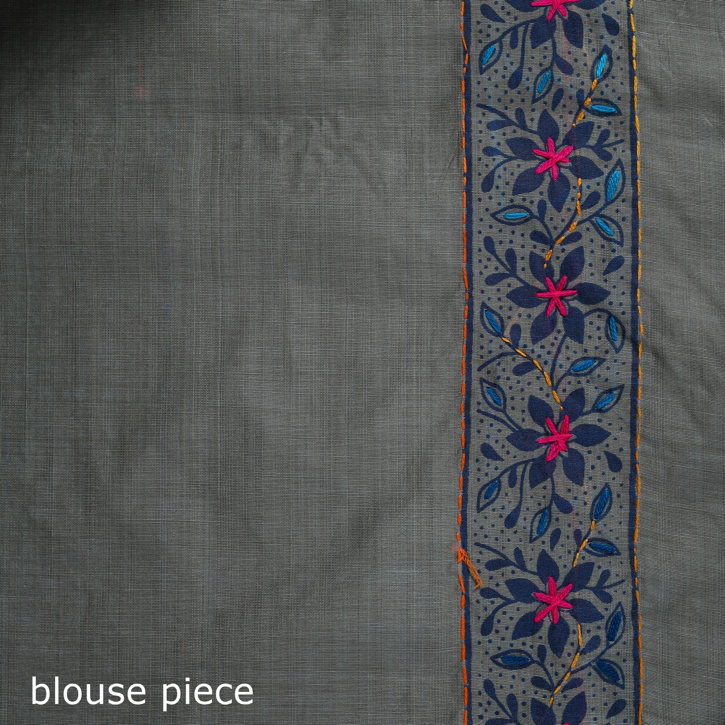 Bengal Kantha Hand Embroidery Silk Cotton Chapa Work Saree 40