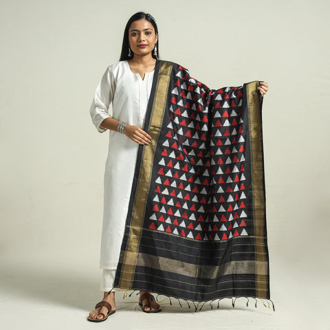 ikat silk dupatta