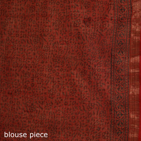 Bagh Hand Block Print Natural Dyed Kota Doria Cotton Saree 37