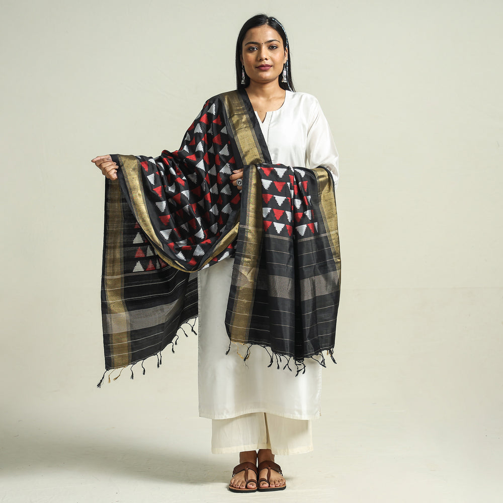 ikat silk dupatta