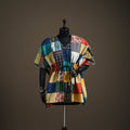 Patchwork cotton short kaftan