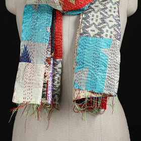 Bengal Kantha Handwork Patchwork Reversible Silk Stole 96