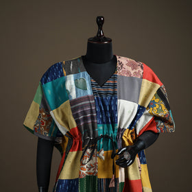 Patchwork cotton short kaftan