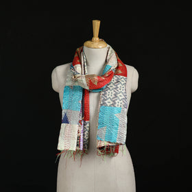 Bengal Kantha Handwork Patchwork Reversible Silk Stole 96