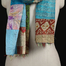 Bengal Kantha Handwork Patchwork Reversible Silk Stole 97