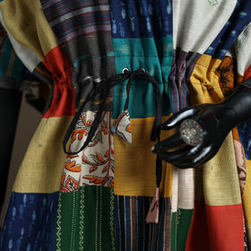 Patchwork cotton short kaftan