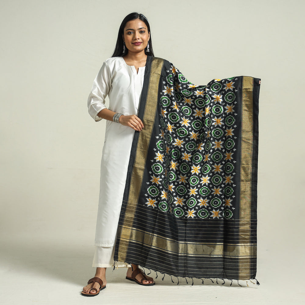 ikat silk dupatta