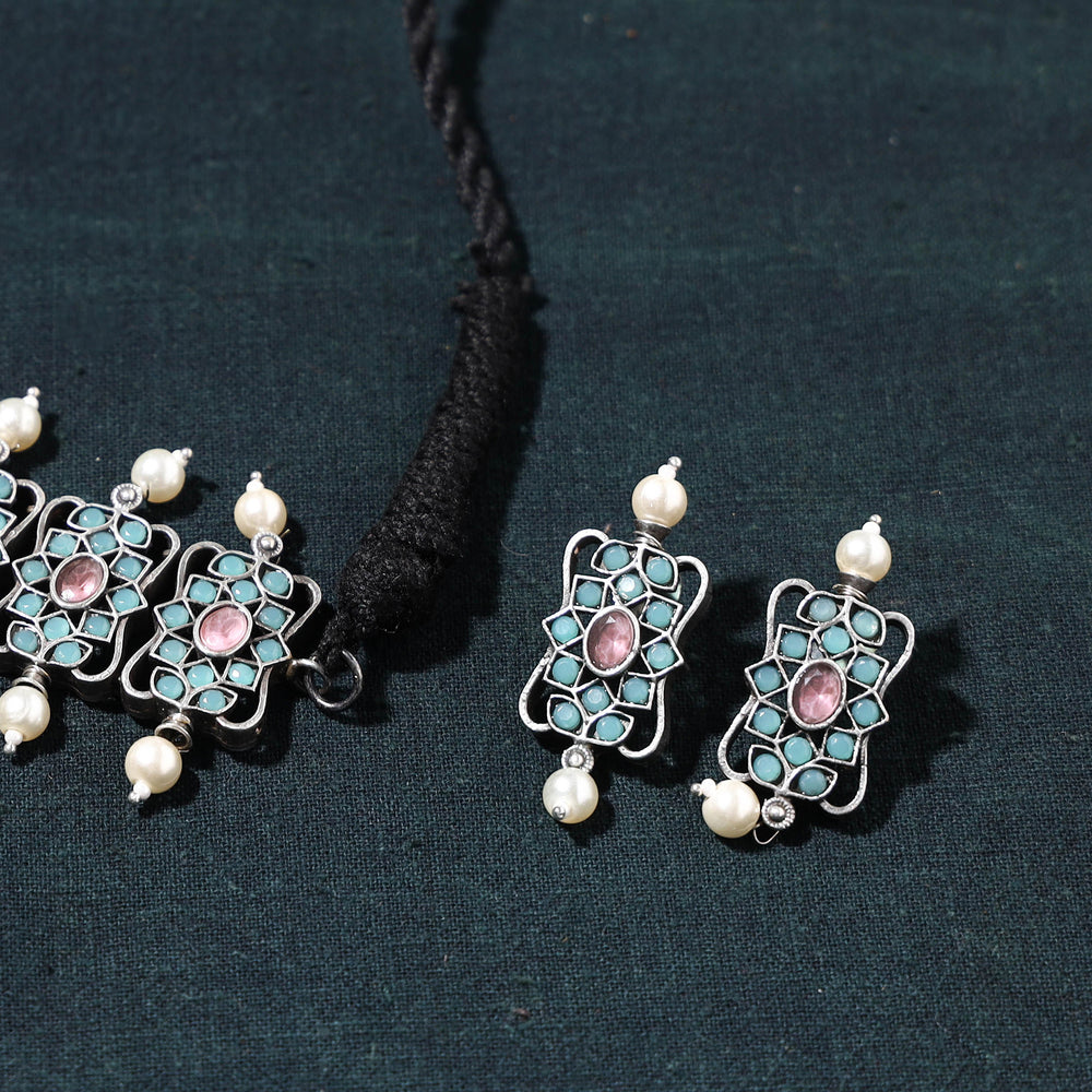 oxidised necklace set