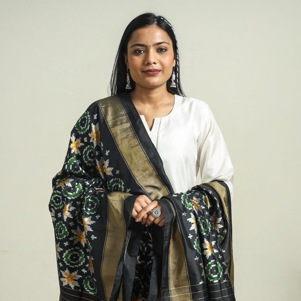 ikat silk dupatta