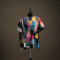Patchwork cotton short kaftan