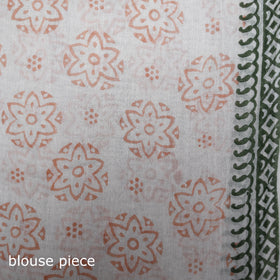 Sanganeri Hand Block Print Pure Mul Cotton Ready To Wear Saree 12