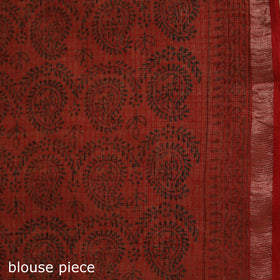 Bagh Hand Block Print Natural Dyed Kota Doria Cotton Saree 40