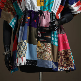 Patchwork cotton short kaftan