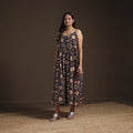 Sanganeri Floral Hand Block Print Cotton Flared Long Dress for Women 12