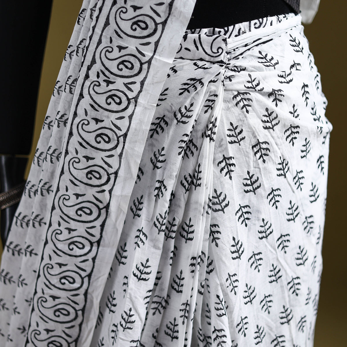 Sanganeri Hand Block Print Pure Mul Cotton Ready To Wear Saree  23