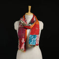 Bengal Kantha Handwork Patchwork Reversible Silk Stole 115