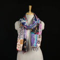 Bengal Kantha Handwork Patchwork Reversible Silk Stole 113
