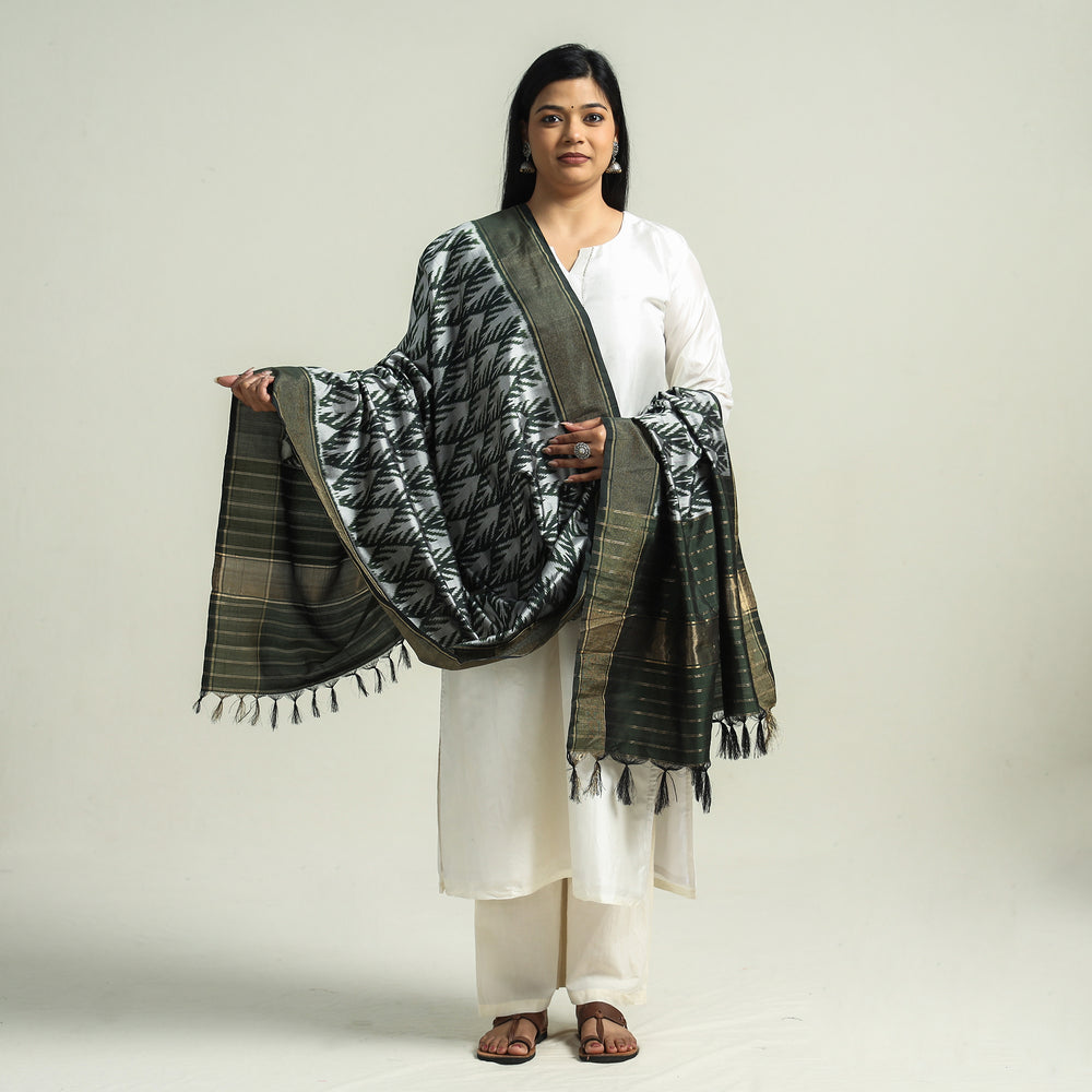 pochampally ikat silk dupatta