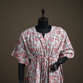 Sanganeri hand block print cotton short kaftan 119