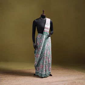 Sanganeri Hand Block Print Pure Mul Cotton Ready To Wear Saree  20