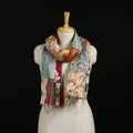 Bengal Kantha Handwork Patchwork Reversible Silk Stole 116