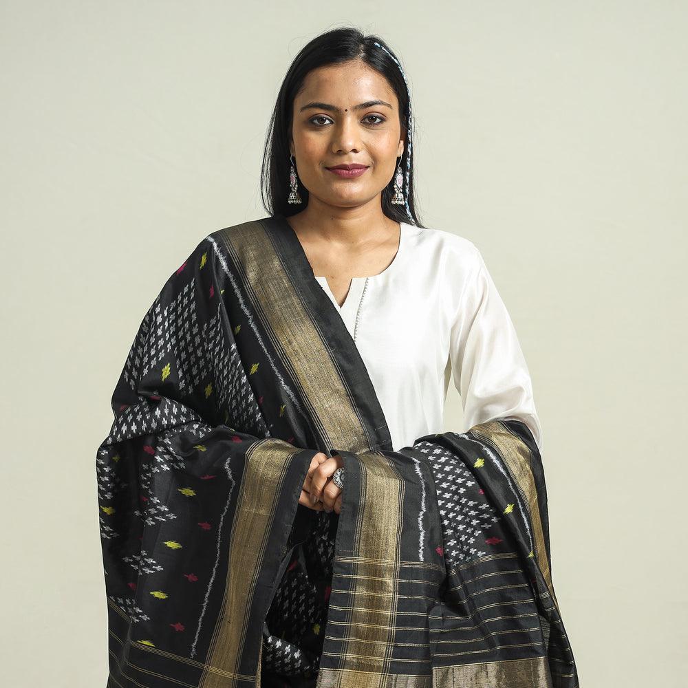 ikat silk dupatta