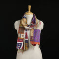 Bengal Kantha Handwork Patchwork Reversible Silk Stole 117